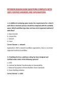 INTERIOR DESIGN EXAM QUESTIONS COMPLETE WITH 100&percnt; VERIFIED ANSWERS AND EXPLANATIONS