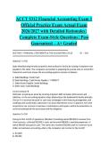 ACCT 5312 Financial Accounting Exam 1 Official Practice Exam Actual Exam 2026&sol;2027 with Detailed Rationales &vert; Complete Exam-Style Questions &vert; Pass Guaranteed &ndash; A&plus; Graded&NewLine;&NewLine;