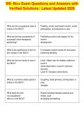 W8- Nicu Exam Questions and Answers with&NewLine;Verified Solutions &vert; Latest Updated 2026