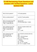 Y2-408 Neonatology Exam Questions and&NewLine;Answers with Verified Solutions &vert; Latest&NewLine;Updated 2026