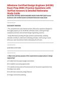 Milestone Certified Design Engineer &lpar;MCDE&rpar; Exam Prep 2026 &vert; Practice Questions with Verified Answers & Detailed Rationales Study Guide