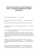 Contemporary Nursing Issues&comma; Trends&comma; & Management &NewLine;Chapter 1-3 CONTINOUS ASSESSMENT WITH VERIFIED &NewLine;ANSWERS 2026&period; 