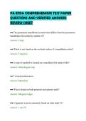 PA EFDA COMPREHENSIVE TEST PAPER &NewLine;QUESTIONS AND VERIFIED ANSWERS &NewLine;REVIEW SHEET