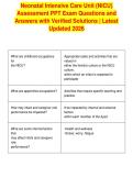 Neonatal Intensive Care Unit &lpar;NICU&rpar;&NewLine;Assessment PPT Exam Questions and&NewLine;Answers with Verified Solutions &vert; Latest&NewLine;Updated 2026