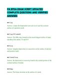 PA EFDA EXAM SCRIPT UPDATED &NewLine;COMPLETE QUESTIONS AND VERIFIED &NewLine;ANSWERS 