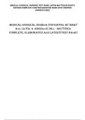 MEDICAL SURGICAL NURSING TEST BANK LINTON MATTESON EIGHTH&NewLine;EDITION COMPLETE CHAPTER QUESTION BANK WITH VERIFIED&NewLine;ANSWER GUIDE