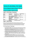 2026&sol;2027 THE ELITE UNIVERSAL TEST BANK&colon; Prince Edward Island Peace Officer Protocol &lpar;APA&comma; MHA & VFVA&rpar; - 19&plus; Q&A