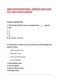 AAERT CERTIFICATION EXAM - COMPLETE STUDY GUIDE WITH 100&percnt; VERIFIED ANSWERS