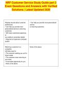 NRF Customer Service Study Guide part 2&NewLine;Exam Questions and Answers with Verified&NewLine;Solutions &vert; Latest Updated 2026