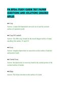 PA EFDA STUDY GUIDE TEST PAPER &NewLine;QUESTIONS AND SOLUTIONS GRADED &NewLine;APLUS