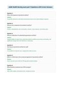 Adult Health Nursing exam part 5 Questions with Correct Answers