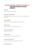 Portage Learning Pharmacology Module 8 &ndash; Portage Learning &ndash; Complete Exam Questions and Detailed Answers Study Guide