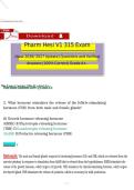 Pharm HESI V1 315 Exam &lpar;New 2026&sol;2027 Update&rpar; Questions and Verified Answers &vert; 100&percnt; Correct &vert; Grade A&plus;