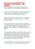 BLS Instructor QUESTIONS AND ANSWERS 2026 UPDATE - 100- CORRECT&period;