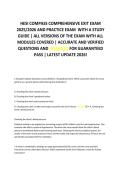 HESI COMPASS COMPREHENSIVE EXIT EXAM &NewLine;2025&sol;2026 AND PRACTICE EXAM  WITH A STUDY &NewLine;GUIDE &vert; ALL VERSIONS OF THE EXAM WITH ALL &NewLine;MODULES COVERED &vert; ACCURATE AND VERIFIED &NewLine;QUESTIONS AND  ANSWERS FOR GUARANTEED &NewLine;PASS &vert; LATEST UPDATE 2026&excl;
