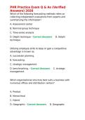 PHR Practice Exam Q & As &lpar;Verified Answers&rpar; 2026&period;
