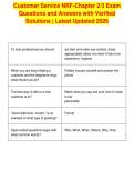 Customer Service NRF-Chapter 2&sol;3 Exam&NewLine;Questions and Answers with Verified&NewLine;Solutions &vert; Latest Updated 2026
