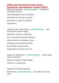 PHRca All Functional Areas Exam Questions and Answers &lpar;Latest 2026&rpar;