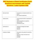 NRF Business of Retail Certification Exam&NewLine;Questions and Answers with Verified&NewLine;Solutions &vert; Latest Updated 2026