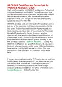 HRCI PHR Certification Exam Q & As &lpar;Verified Answers&rpar; 2026&period;
