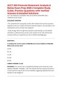 ACCT 202 Financial Statement Analysis & Ratios Exam Prep 2026 &vert; Complete Study Guide&comma; Practice Questions with Verified Answers & Detailed Solutions