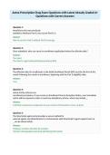 Aetna Prescription Drug Exam Questions with Latest Already Graded A&plus;&NewLine;Questions with Correct Answers