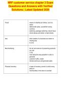 NRF customer service chapter 3 Exam&NewLine;Questions and Answers with Verified&NewLine;Solutions &vert; Latest Updated 2026