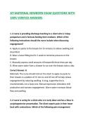 ATI MATERNAL NEWBORN EXAM QUESTIONS WITH 100&percnt; VERIFIED ANSWERS