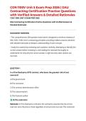 CON 1100V Unit 5 Exam Prep 2026 &vert; DAU Contracting Certification Practice Questions with Verified Answers & Detailed Rationales