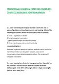 ATI MATERNAL NEWBORN EXAM 2026 QUESTIONS COMPLETE WITH 100&percnt; VERIFIED ANSWERS