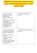 NRFSP Study guide Exam Questions and&NewLine;Answers with Verified Solutions &vert; Latest&NewLine;Updated 2026