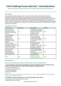 NAS2 Challenge Exam &ndash; Standard University College of Nursing &ndash; 2026&sol;2027 Academic Year &ndash; Questions and Answers for BSN and RN-to-BSN Students