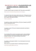Progressive Care RN A Exam Questions and Answers &ndash; Verified Score 94&period;67&percnt; &ndash; Complete Practice Questions with Answers