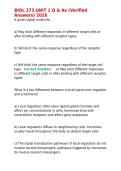BIOL 373 UNIT 1 Q & As &lpar;Verified Answers&rpar; 2026
