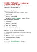 BIO 373L FINAL EXAM Questions and Answers &lpar;Latest 2026&rpar;