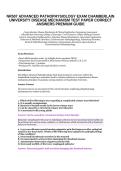 NR507 ADVANCED PATHOPHYSIOLOGY EXAM CHAMBERLAIN UNIVERSITY DISEASE MECHANISM TEST PAPER CORRECT ANSWERS PREMIUM GUIDE&NewLine;