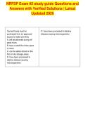 NRFSP Exam &num;2 study guide Questions and&NewLine;Answers with Verified Solutions &vert; Latest&NewLine;Updated 2026
