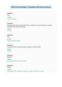 AFAB 110 Terminology 1-4 Questions with Correct Answers