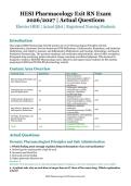 HESI Pharmacology Exit RN Exam &ndash; Elsevier HESI &ndash; 2026&sol;2027 Edition &ndash; Questions and Answers for Registered Nursing Students