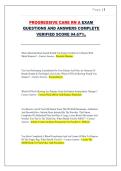 Progressive Care RN A Exam &ndash; Verified Score 94&period;67&percnt; &ndash; Complete Practice Questions and Answers for PCU Nursing Exam Preparation