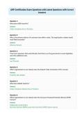 AFIP Certification Exam Questions with Latest Questions with Correct&NewLine;Answers