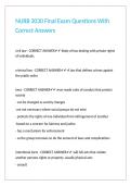 NURB 3030 Final Exam Questions With Correct Answers