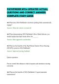 PATHFINDER MY24 UPDATED ACTUAL &NewLine;QUESTIONS AND CORRECT ANSWERS &NewLine;COMPLETE STUDY GUIDE 