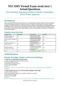 NYC DMV Permit Exam &ndash; New York State Department of Motor Vehicles &ndash; 2026&sol;2027 Edition &ndash; Questions and Answers for Driver Permit Applicants