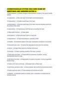 CARDIOVASCULAR SYSTEM 2026 CORE EXAM SET QUESTIONS AND ANSWERS RATED A&period;pdf