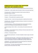 CARDIOVASCULAR SYSTEM STUDY EXAM GUIDE QUESTIONS AND ANSWERS RATED A&period;pdf