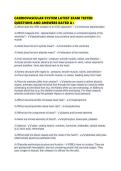 CARDIOVASCULAR SYSTEM LATEST EXAM TESTED QUESTIONS AND ANSWERS RATED A&period;pdf