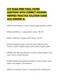 CHT EXAM PREP FINAL PAPER QUESTIONS WITH CORRECT ANSWERS VERIFIED PRACTICE SOLUTION GUIDE 2026 GRADED A&plus;&period;pdf&NewLine;&NewLine;