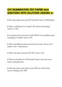 CHT EXAMINATION TEST PAPER 2026 QUESTIONS WITH SOLUTIONS GRADED A&plus;