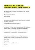CHT ACTUAL TEST PAPER 2026 QUESTIONS WITH SOLUTIONS GRADED A&plus;